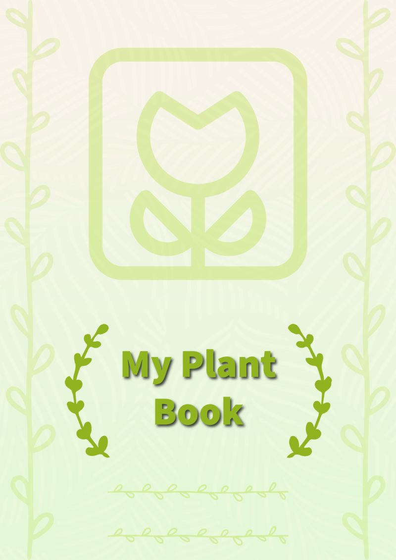 Cover for My Plant Book Template (Formatted 30 Pages)