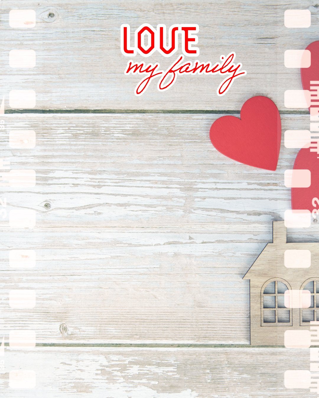 Cover for Adobe Express Photo Album Love My Family Raw Timber (12 Pages)