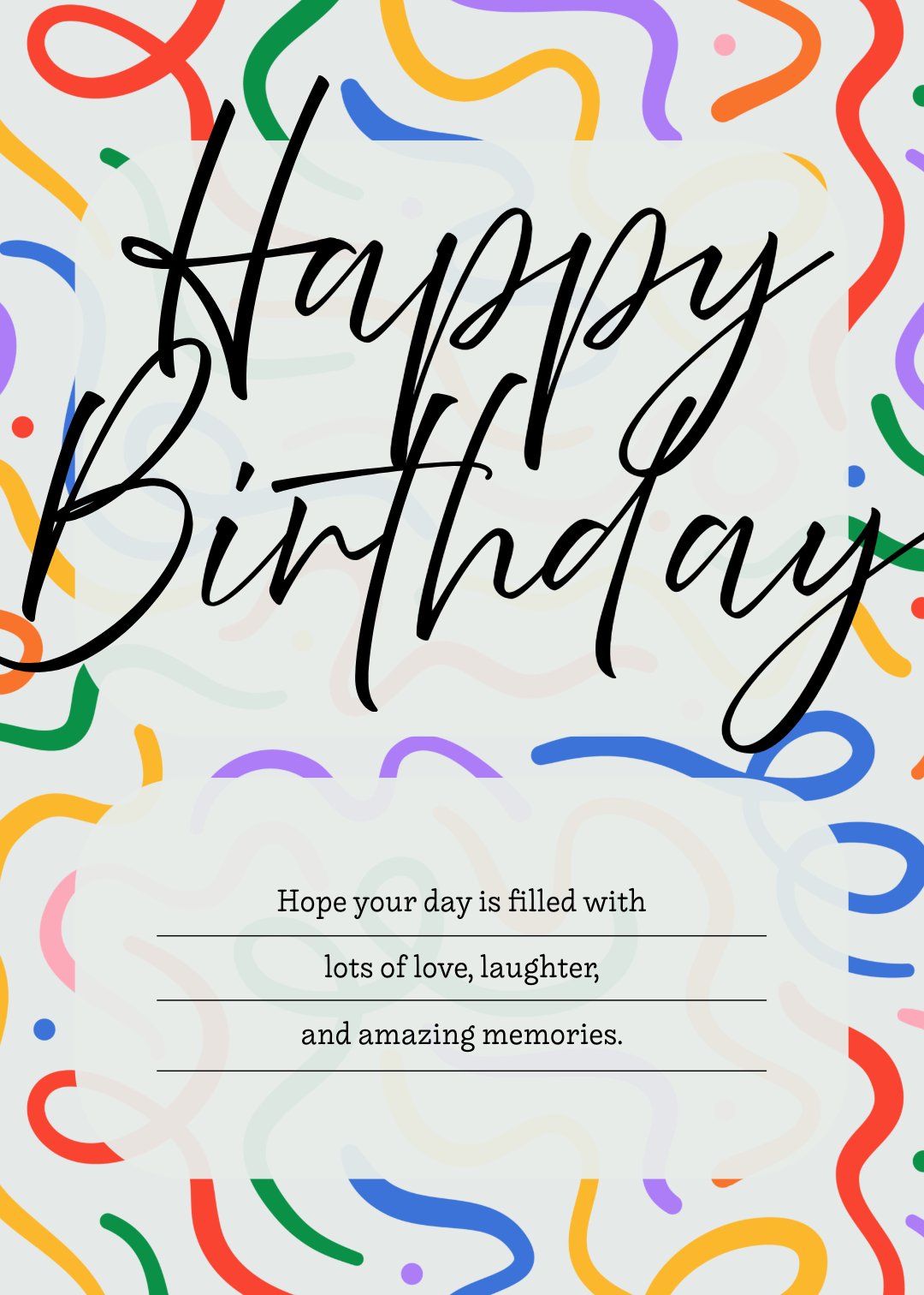 Cover for Adobe Express Birthday Card Celebration Design
