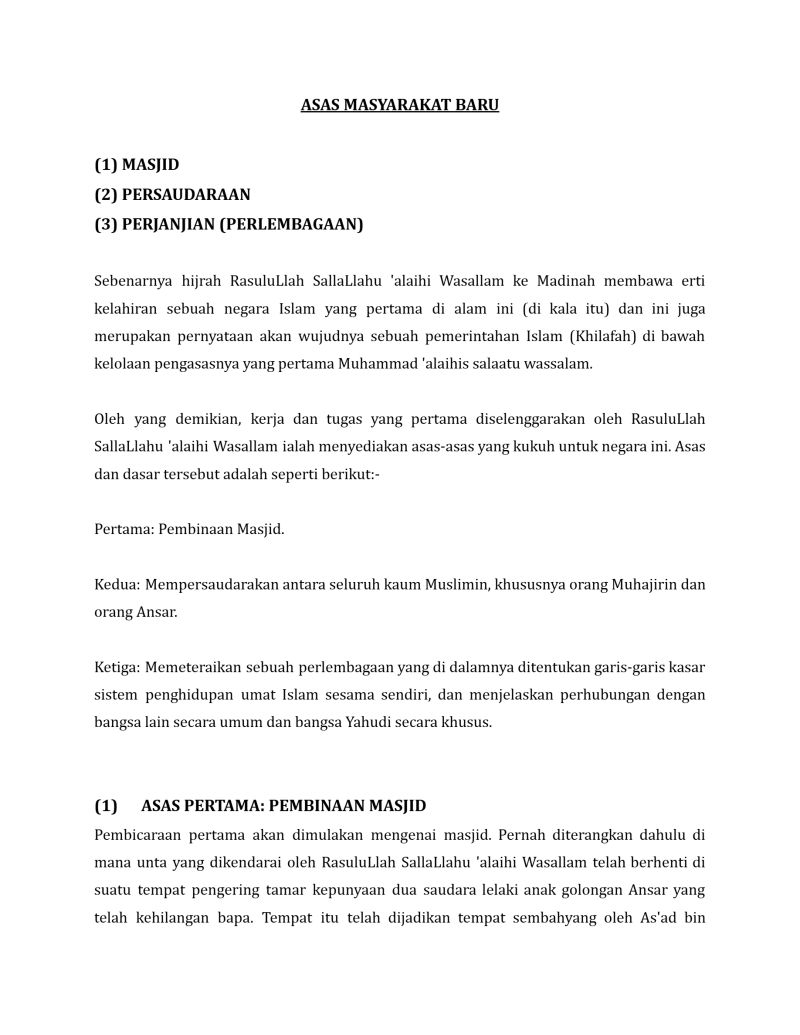 Cover for ASAS MASYARAKAT BARU