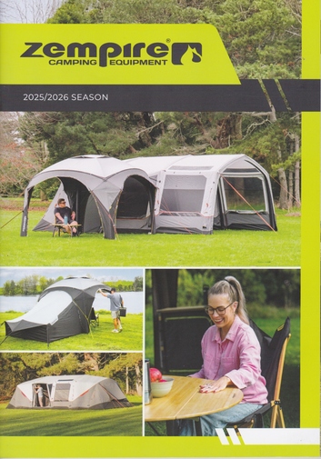 Cover for Zempire Camping Equipment Catalogue 2025/2026 Season